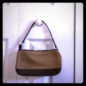 Brown suede Coach purse